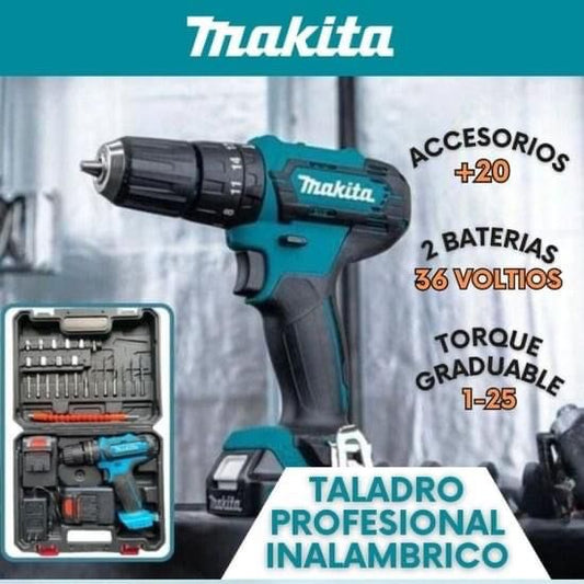 2x1 Taladro Makita 36v y Juego de Raches