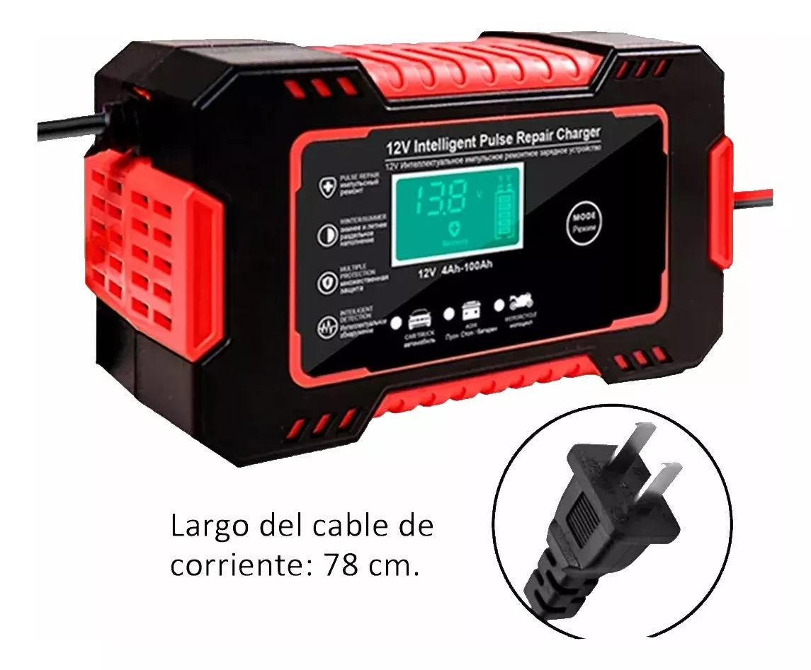 Cargador Inteligente para Baterías de 12V Pro con pantalla