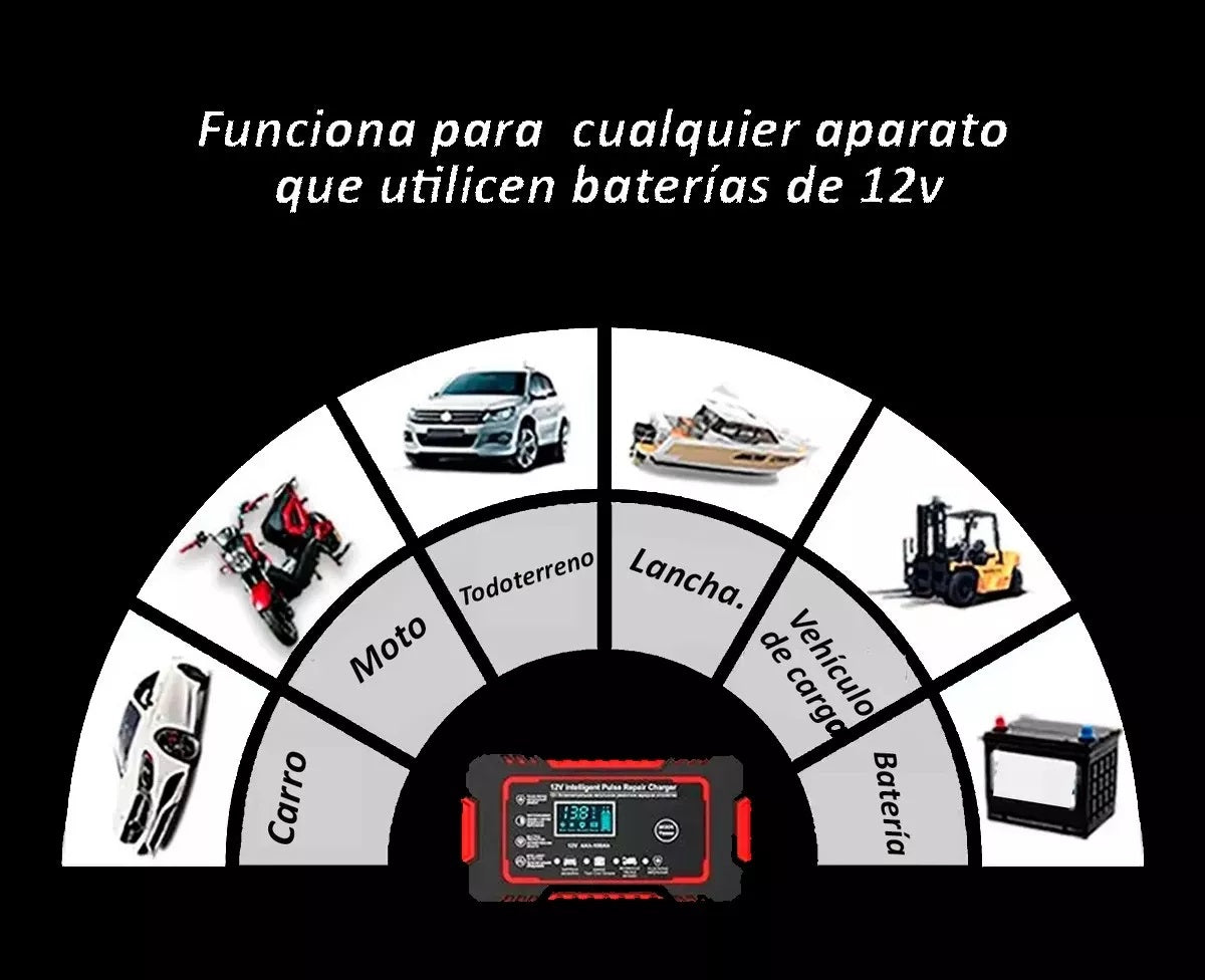 Cargador Inteligente para Baterías de 12V Pro con pantalla