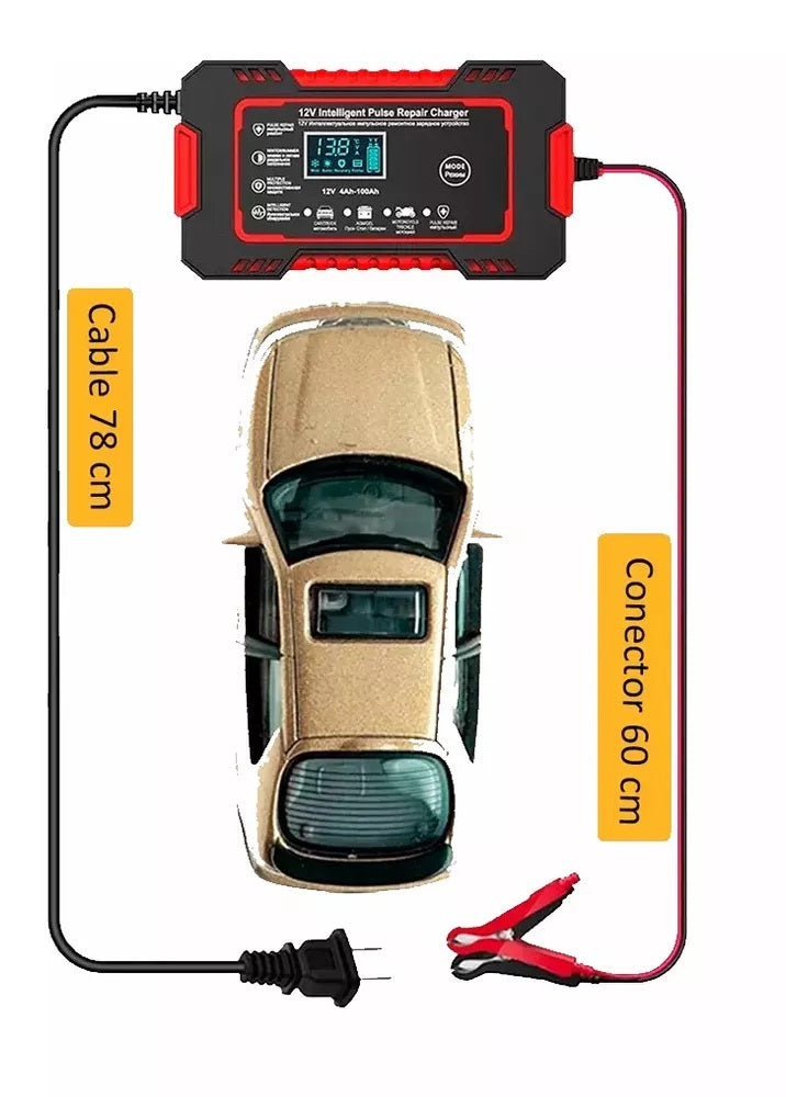 Cargador Inteligente para Baterías de 12V Pro con pantalla