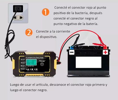 Cargador Inteligente para Baterías de 12V Pro con pantalla