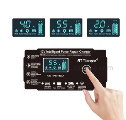 Cargador Inteligente para Baterías de 12V Pro con pantalla