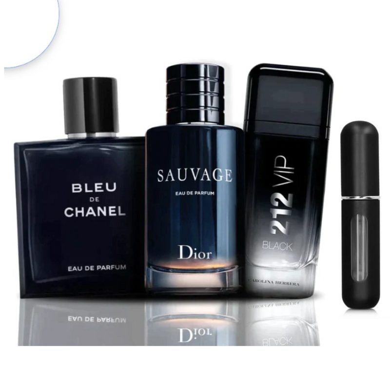 212 Vip, Bleu Chanel, Sauvage y perfumero